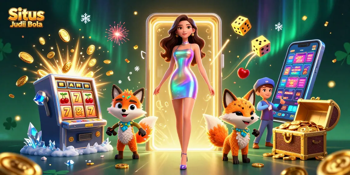 Situs Judi Bola features vibrant online betting visuals with a stunning woman and colorful elements.