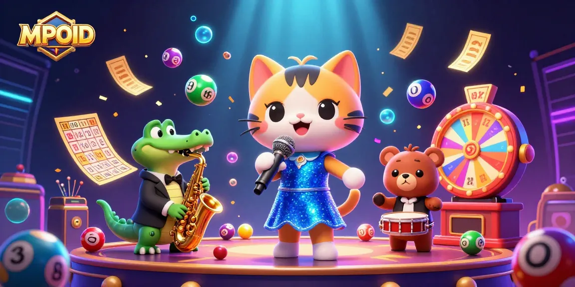 MPOID brings excitement to the casino with a dynamic scene featuring a jazz-singer cat, saxophone crocodile, and drum bear cub.