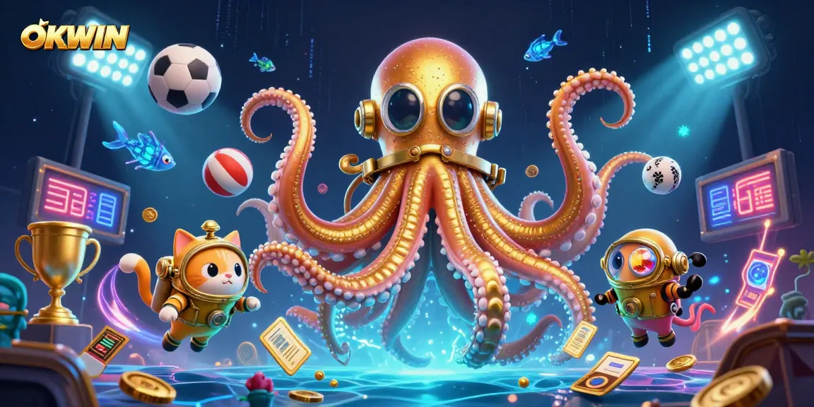 Experience thrilling sports betting with OKWIN's captivating underwater scene filled with adventure.