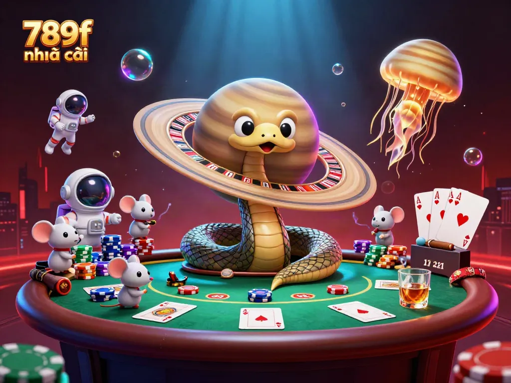 Bet on the rings of fortune as the 789f nhà cái snake coils around a roulette wheel!