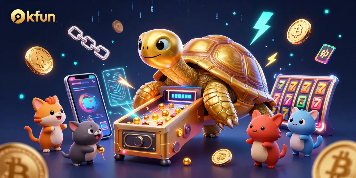 Spin the thrilling okfun casino experience with the vibrant golden tortoise surrounded by exciting gaming elements.