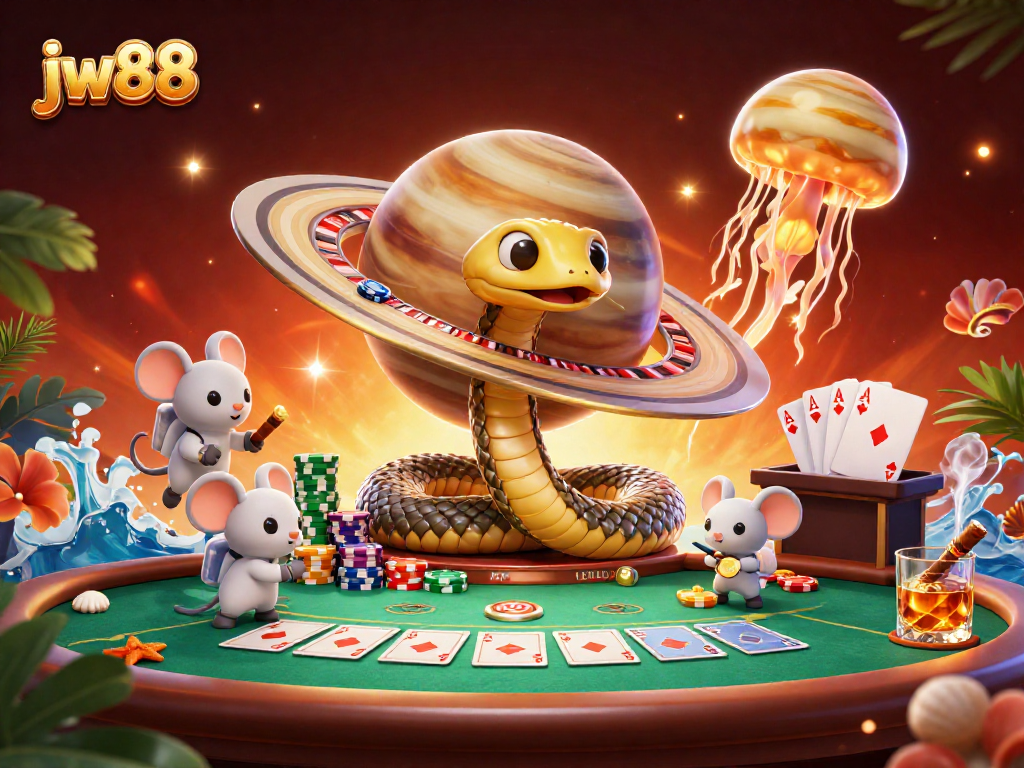 Experience thrilling gameplay at jw88 as astronauts bet on a cosmic roulette wheel.