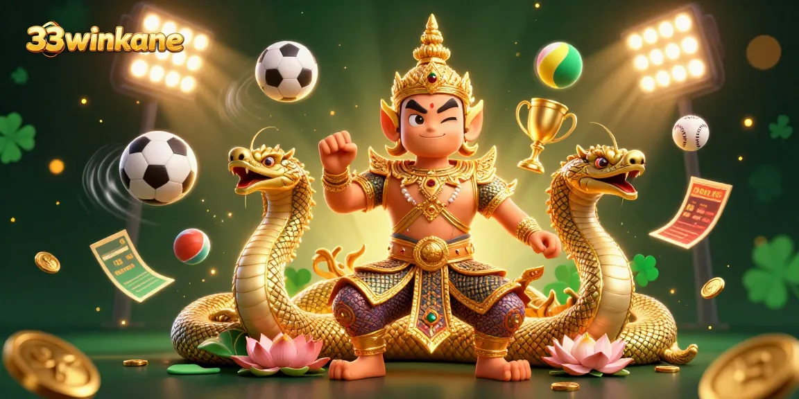 Experience the excitement of 33winkane with engaging sports betting elements and vibrant 3D characters.