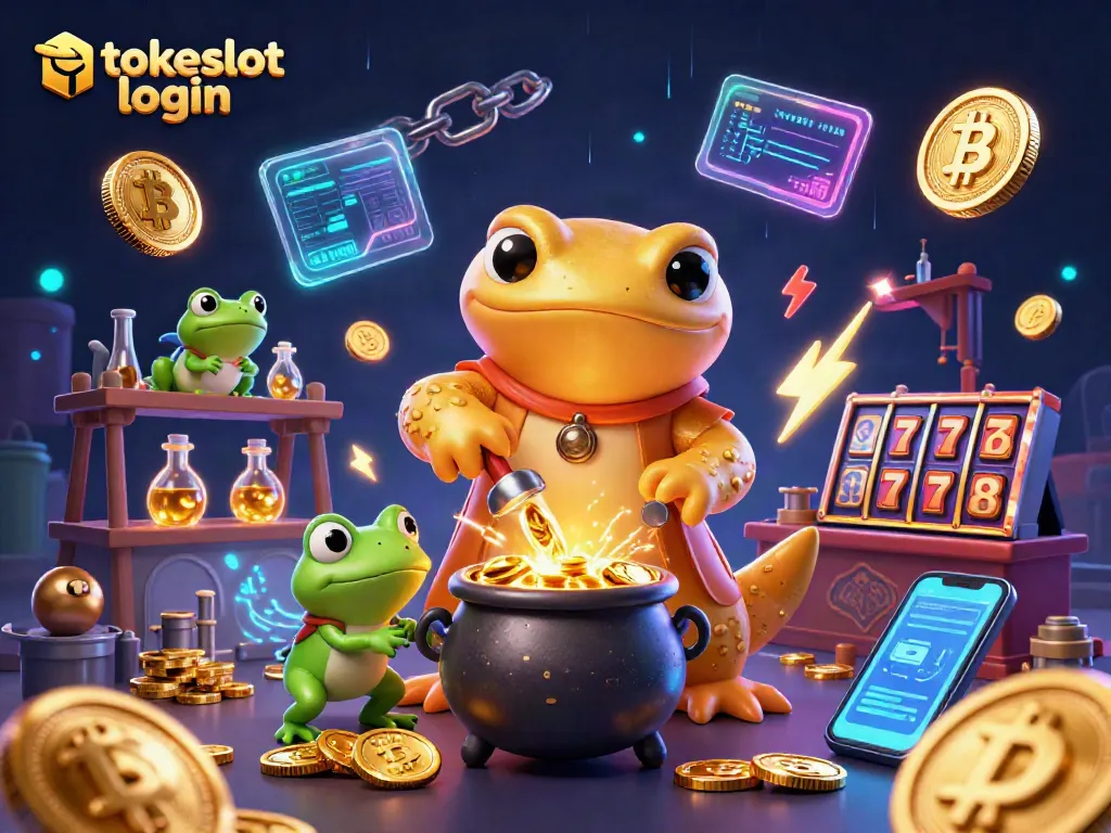 Experience the magic of tokeslot login and discover vibrant casino elements in this captivating illustration.