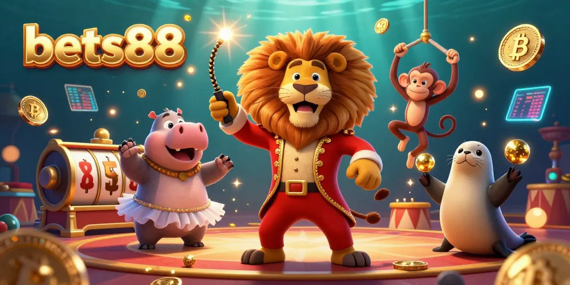 Experience thrilling gameplay at bets88 with vibrant 3D casino characters amidst dazzling gambling elements.