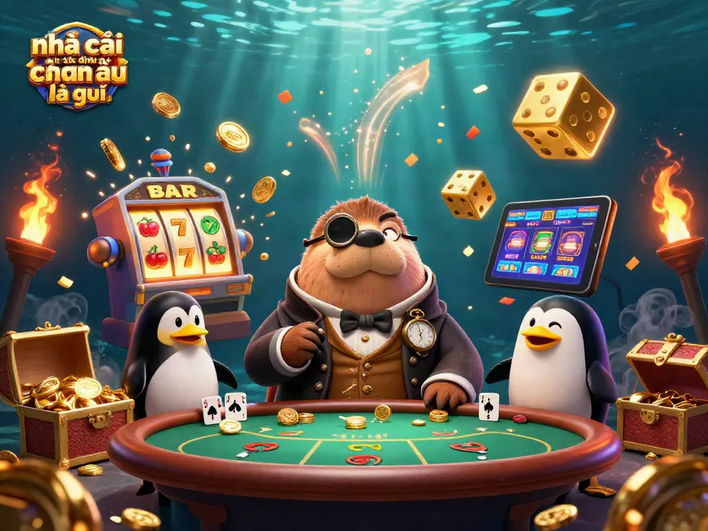 Nhà cái đến từ châu Âu là gì: Trải nghiệm poker dưới nước sống động với các nhân vật vui nhộn.
