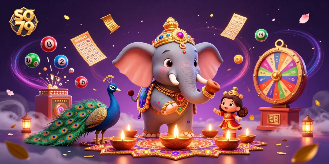 Engage with the vibrant casino atmosphere of "so 79" as the lucky elephant wins lottery prizes amidst dazzling elements.