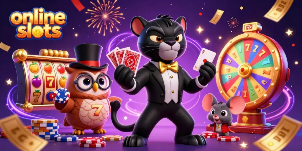 Enjoy thrilling online slots action with vibrant characters, jackpots, and engaging gameplay.