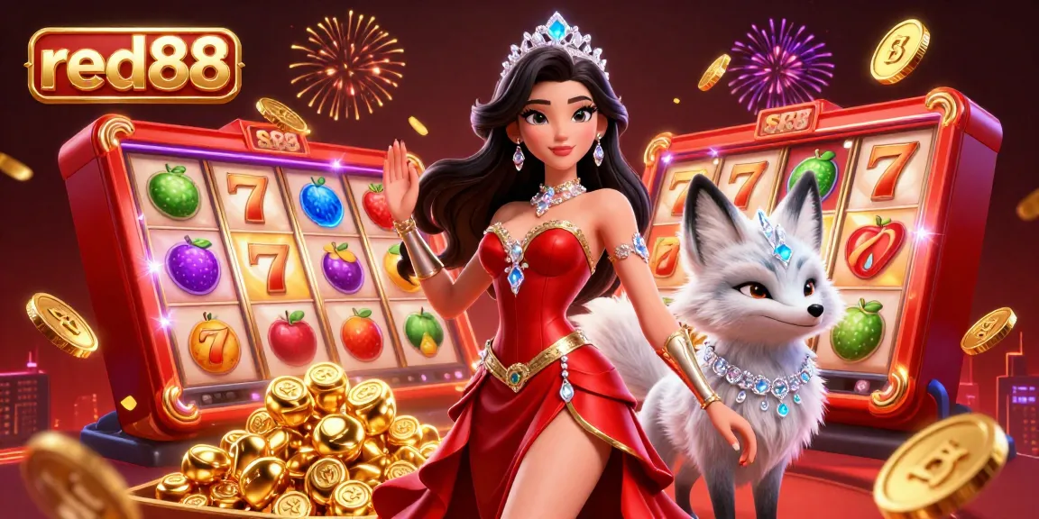 Experience thrilling wins at red88 casino with vibrant slot reels and a glamorous theme.