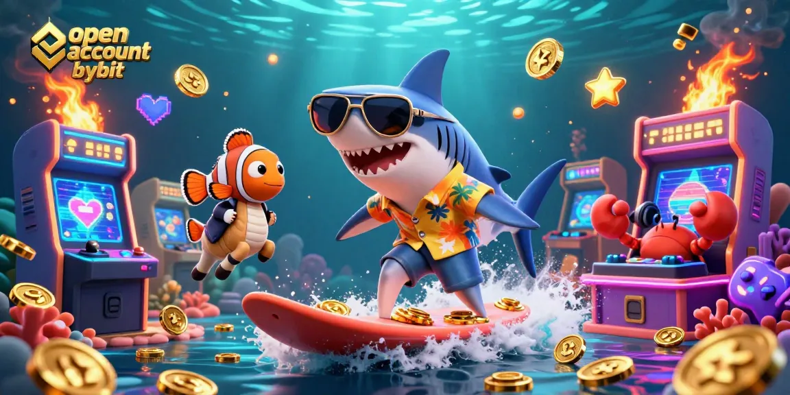 Join the excitement to open account bybit, featuring vibrant 3D characters and casino elements.