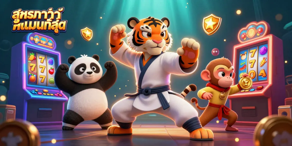 Experience the action of สูตรบาคาร่าที่แม่นที่สุด with animated characters and vibrant casino elements.
