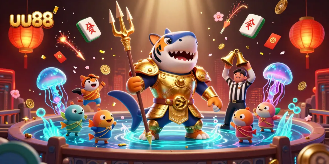 Experience thrilling action at uu88 with a shark gladiator battling in an underwater colosseum.