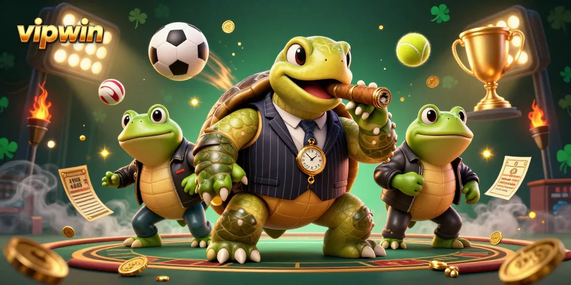 Experience exciting gaming action with VIPWIN's vibrant casino scene featuring engaging characters and elements.